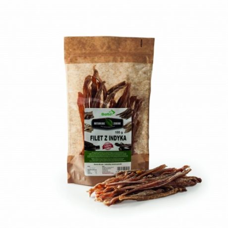 BALTO Filet z indyka – produkt PREMIUM 100 g, 100% SUSZONE MIĘSO Z INDYKA